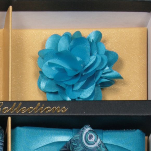 Daniel Ellissa Turquoise Blue Bow & Neck Tie 6 Set - Picture 5 of 6